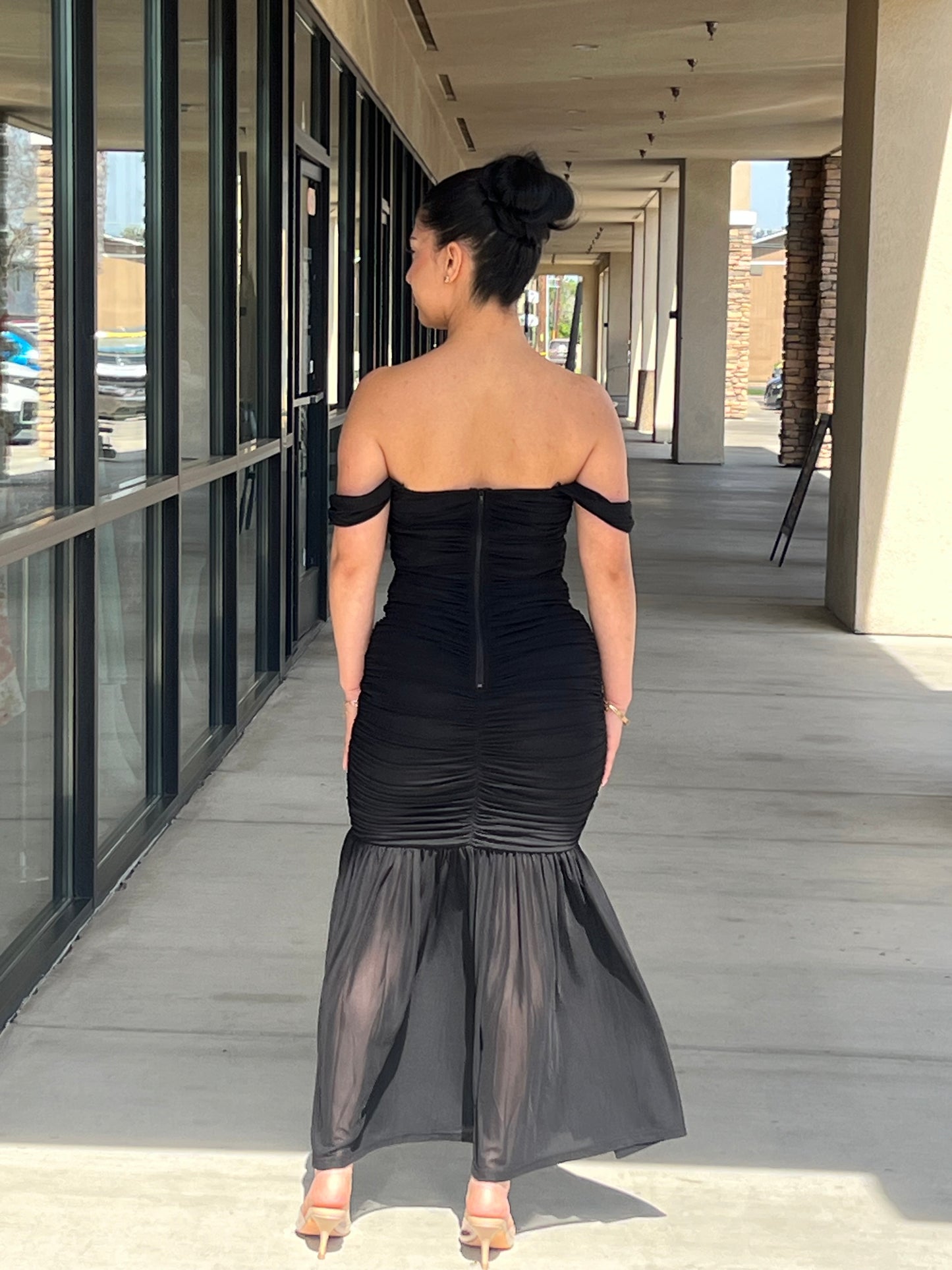Mia mesh maxi dress