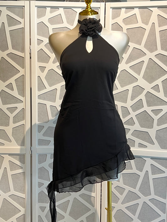 FLOR MINI BLACK DRESS
