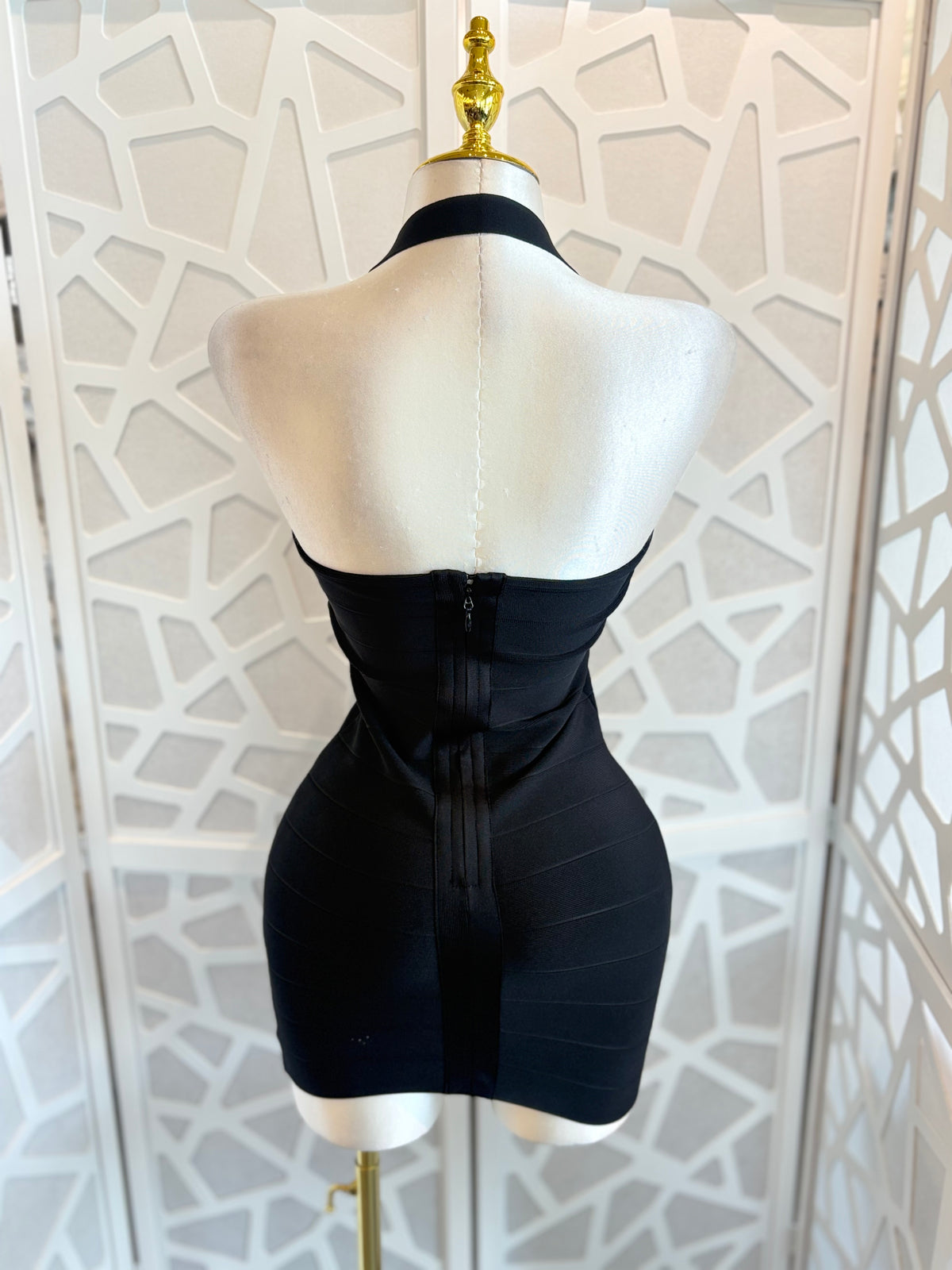 Bandage halter mini dress
