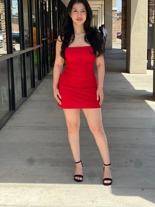 Monica halter mini dress