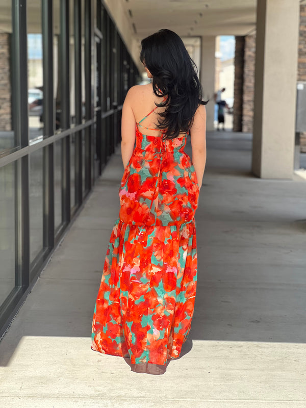 Maya floral maxi dress