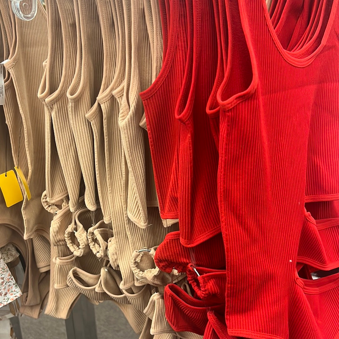 Karla side cut ribbed bodysuit