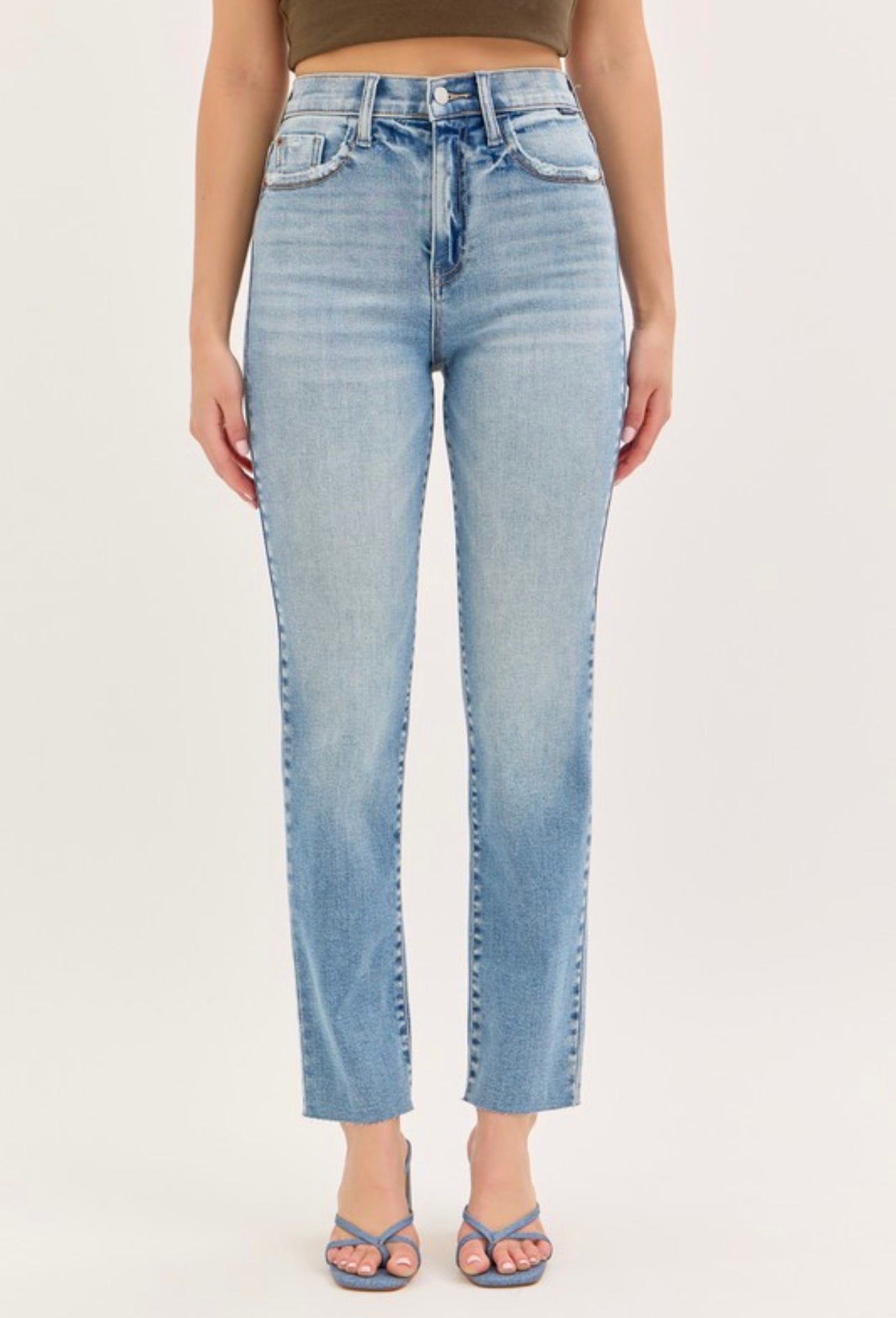 High Rise Crop Straight