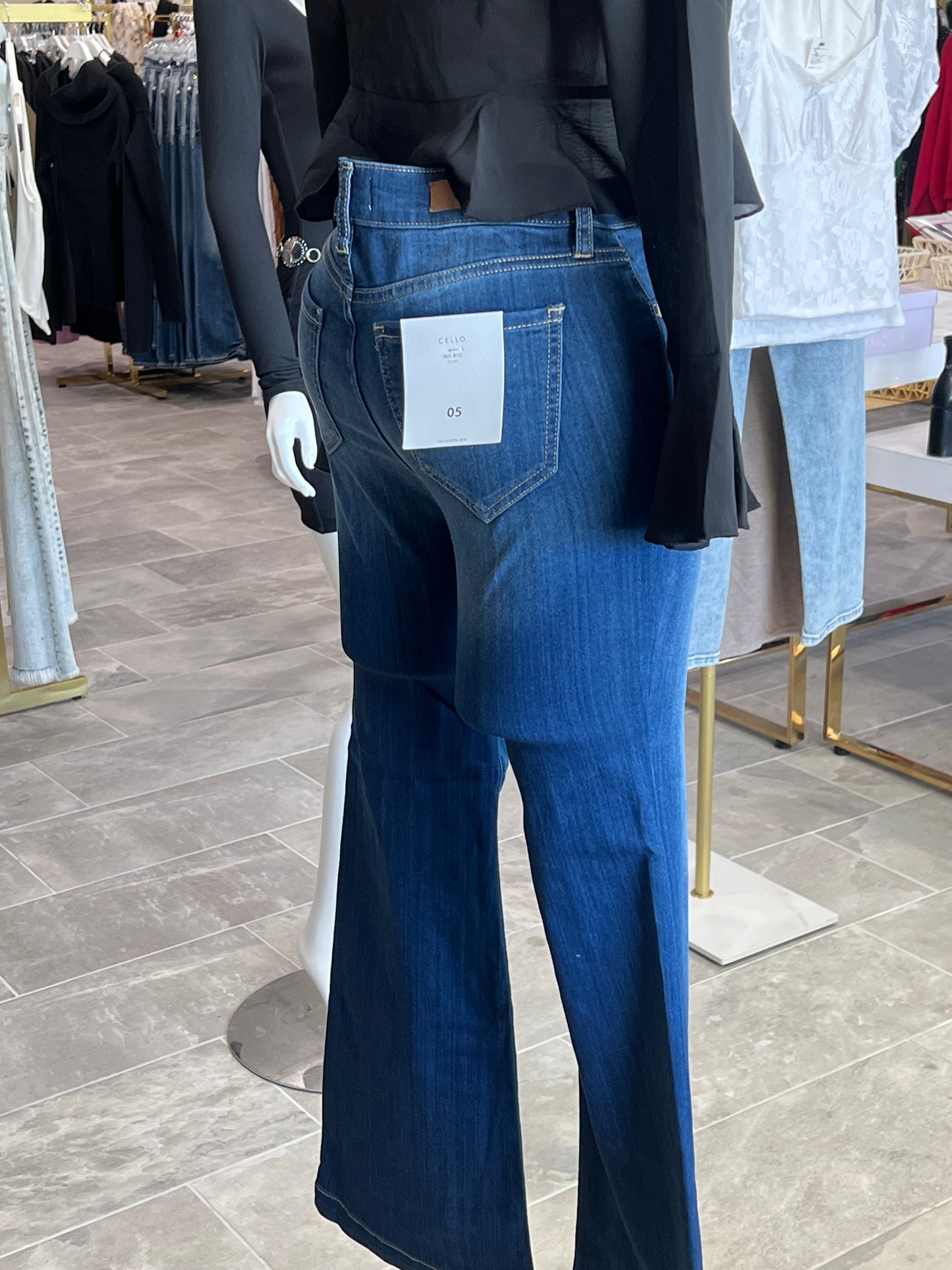 Petite Mid Rise Flare