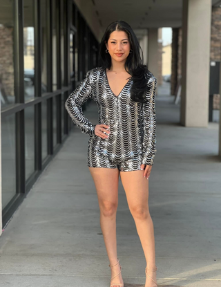 ASH SEQUIN ROMPER