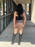 Animal Print Mini Pencil Skirts