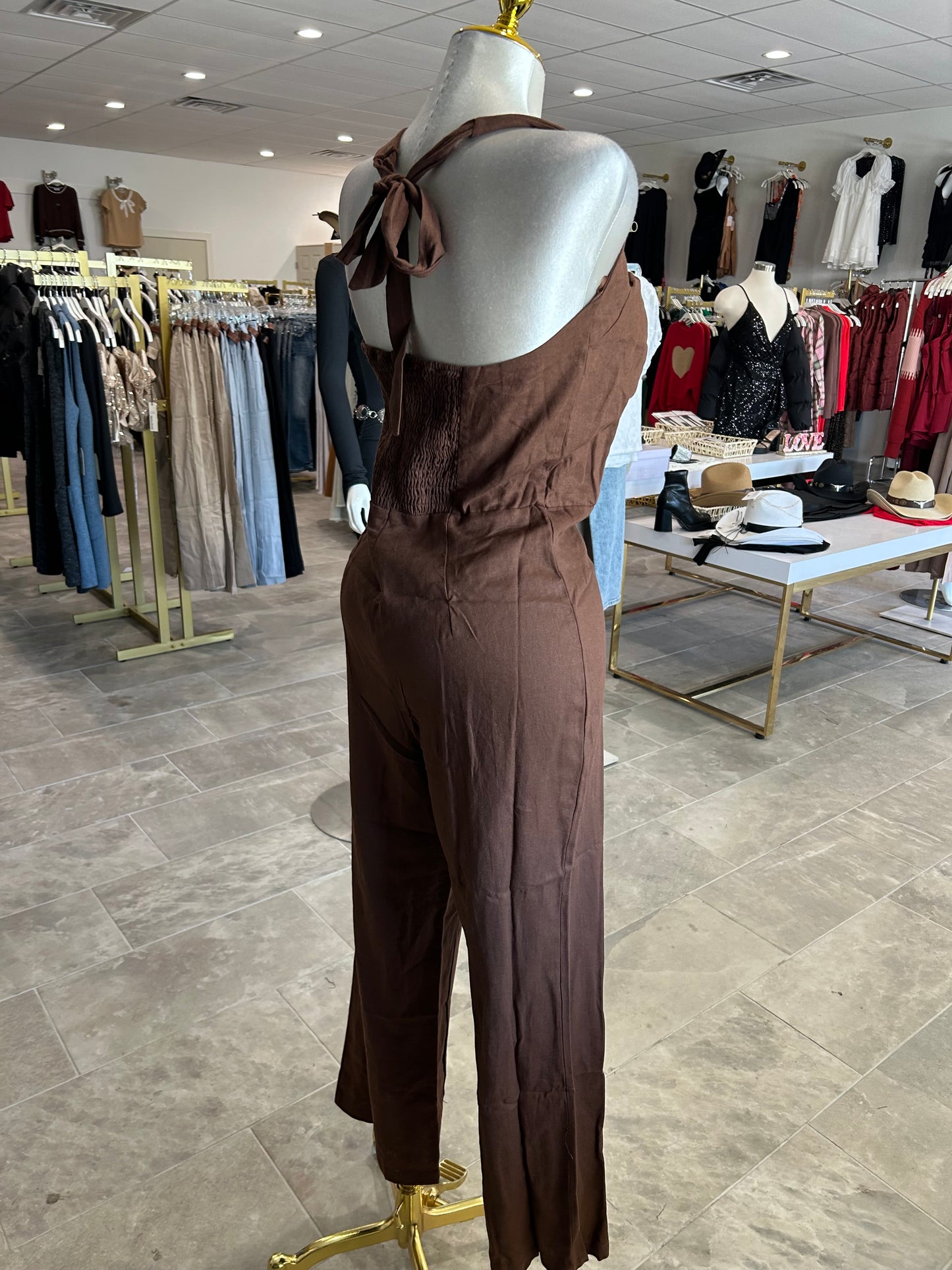 Halter Neck Wide-leg Jumpsuit
