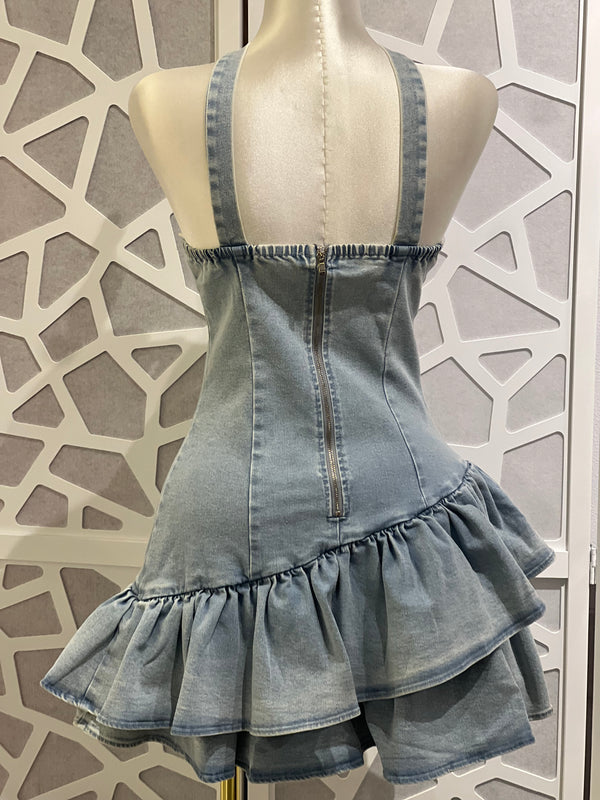 STRETCH DENIM DRESS