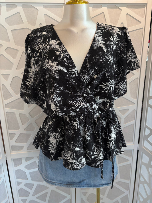 Floral print blouse PLUS SIZE