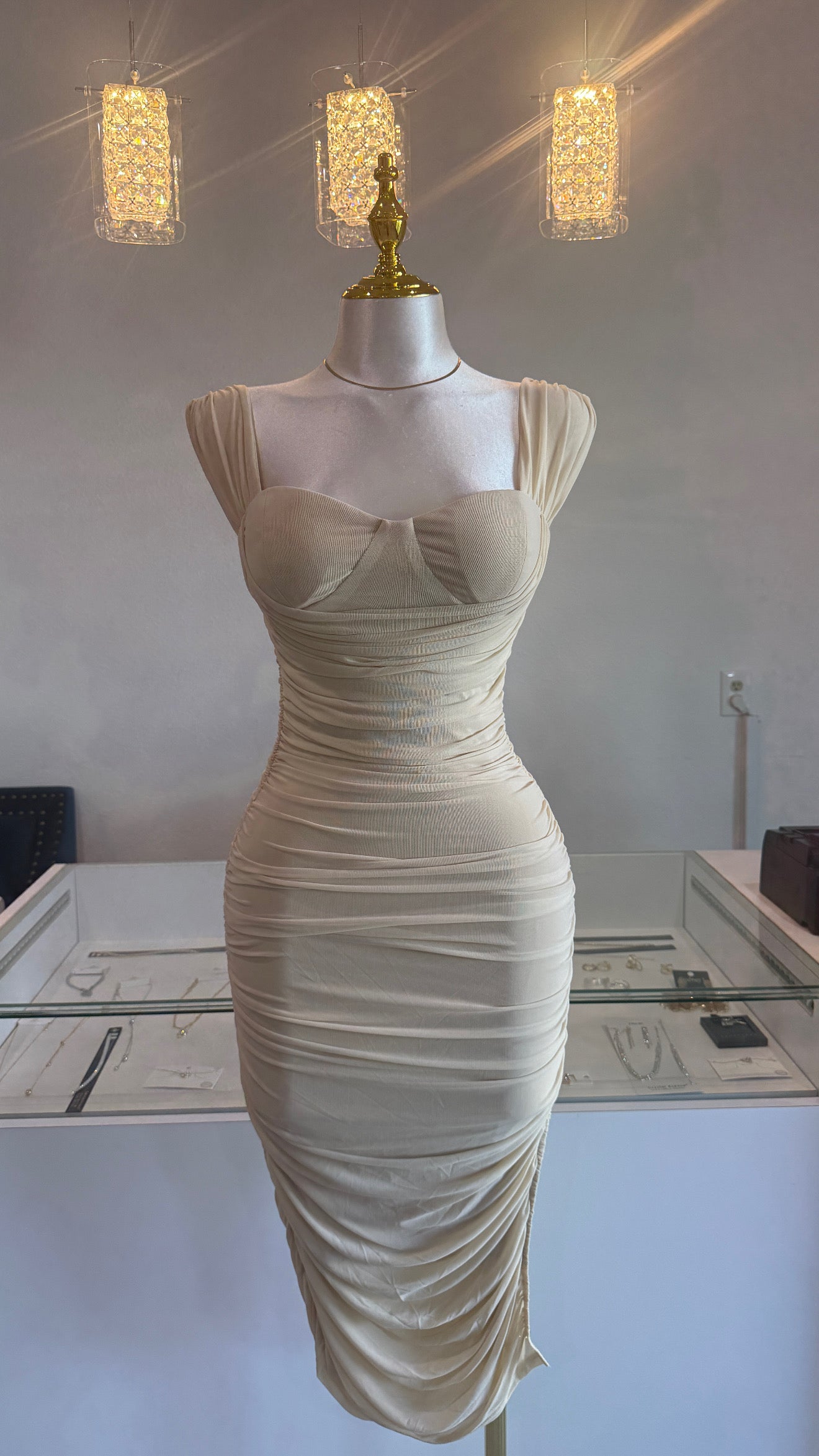REBECCA MIDI LENGTH DRESS