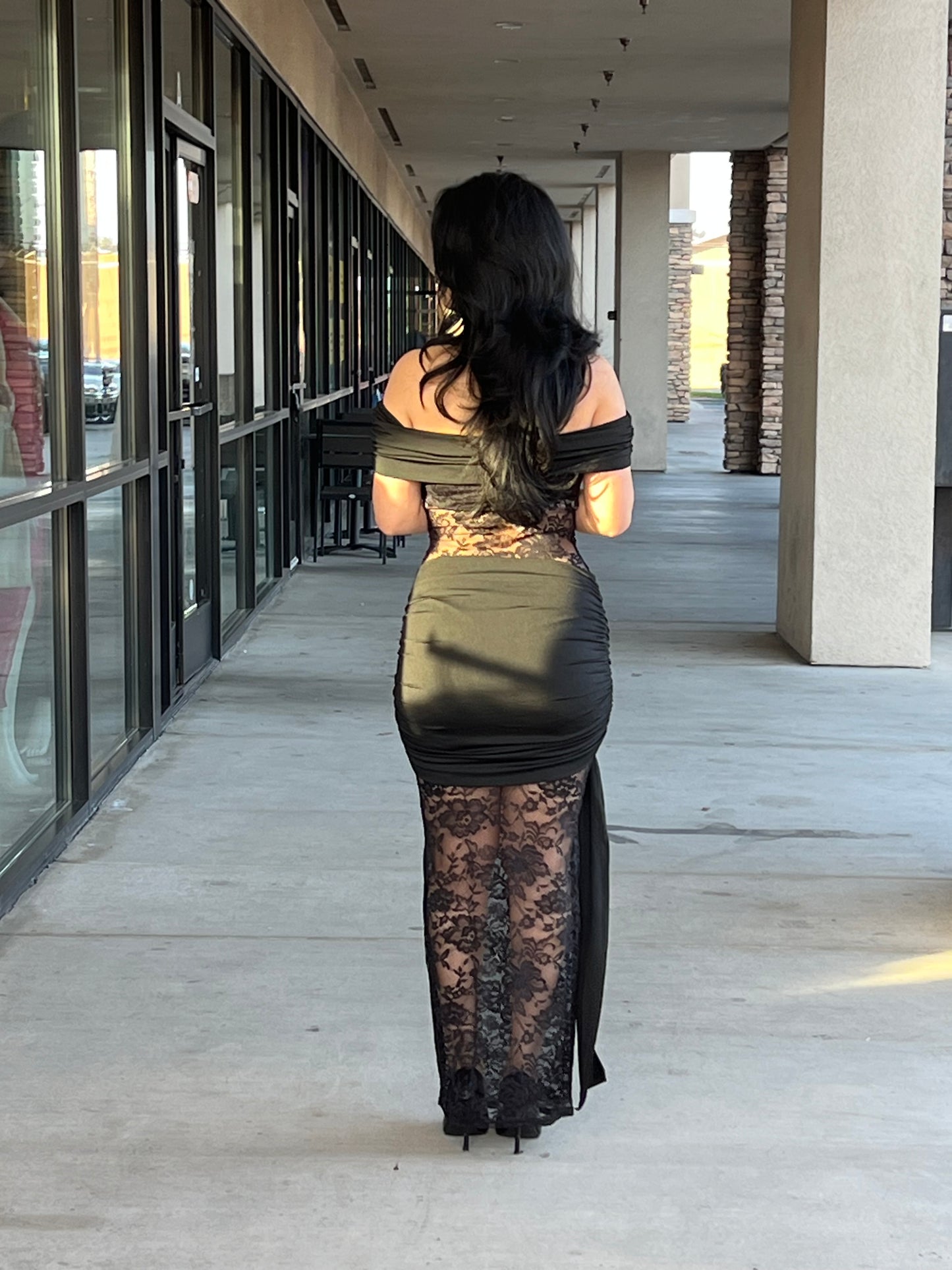 Sabrina lace dress