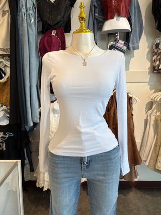 Long Slv Round Neck Double Layer Tee