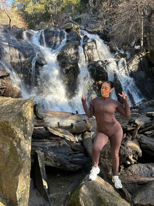 Activewear Jacket With Skinny Legging Set