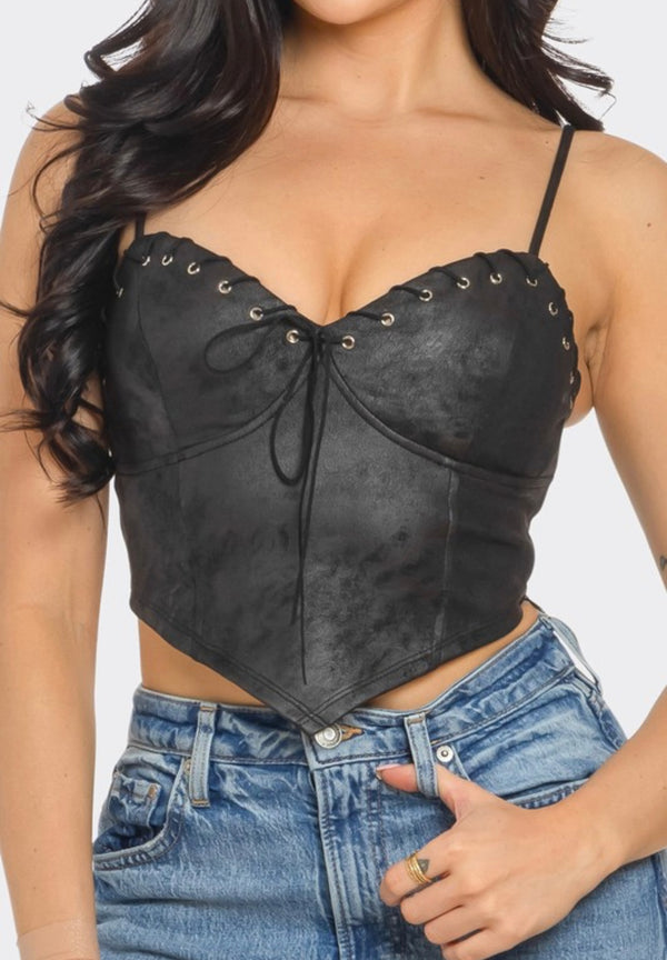 Tie Front Corset Top