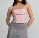 Scarlet Vegan Leather Embroidered Western Corset Top
