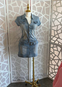 NOEMI DENIM DRESS WITH BELT
