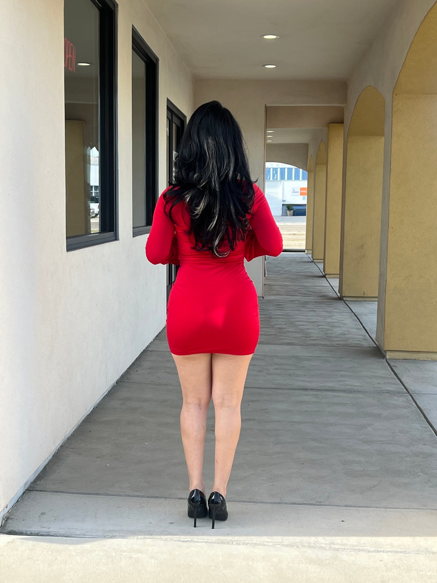 BE MINE FRONT CUT OUT DETAIL MINI DRESS