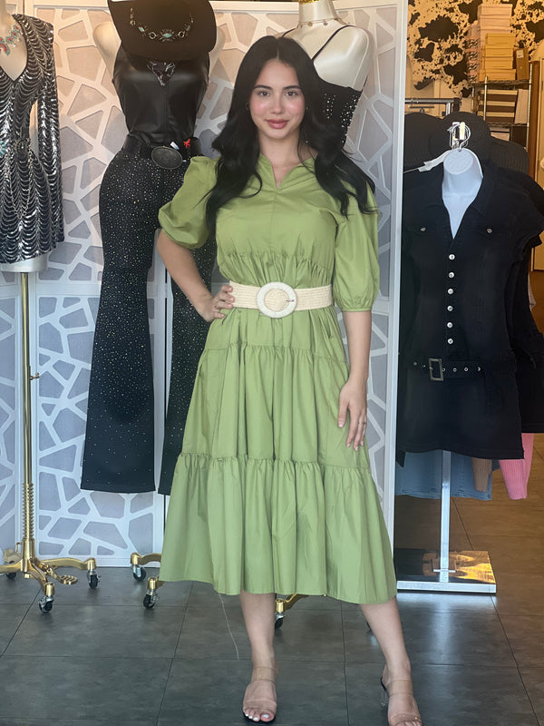 MELINDA DRESS WITH BELT