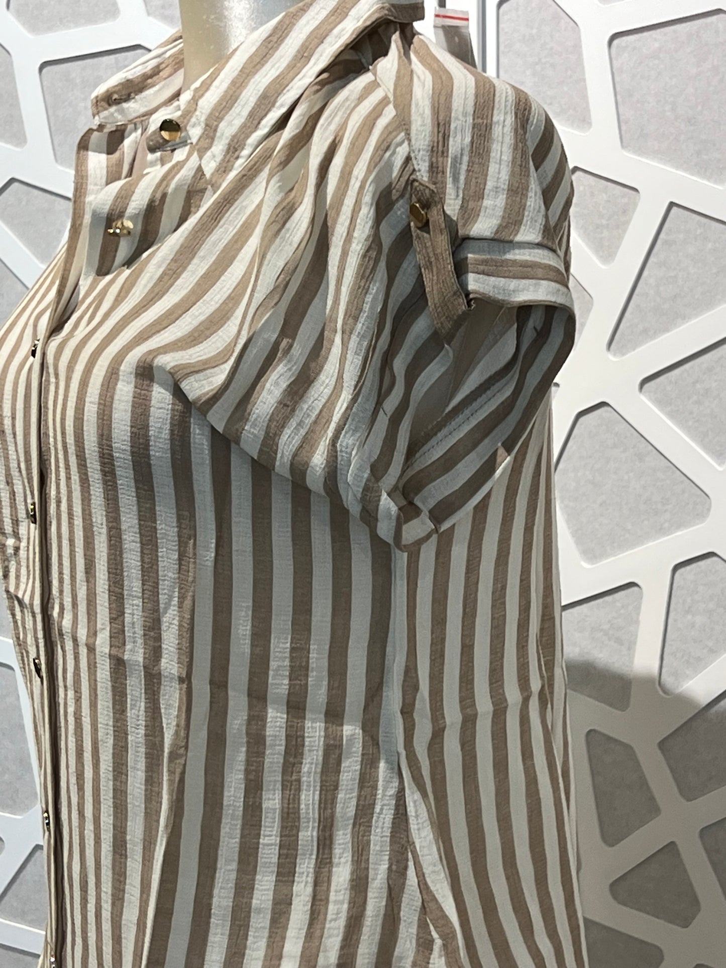 Striped Lightweight Woven Top