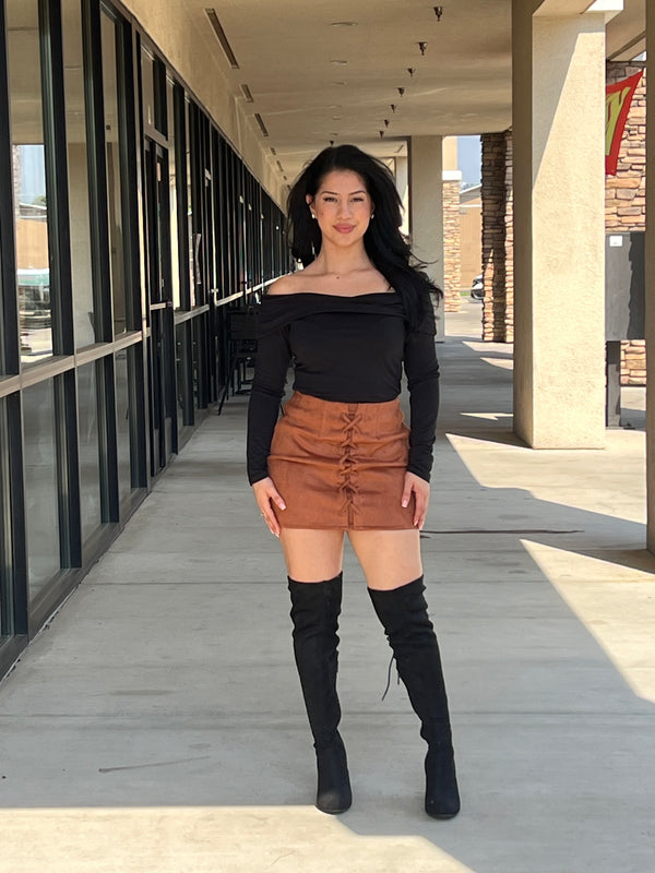 Long sleeve off shoulder top