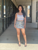 Sequin Chainmail Mini Skirt