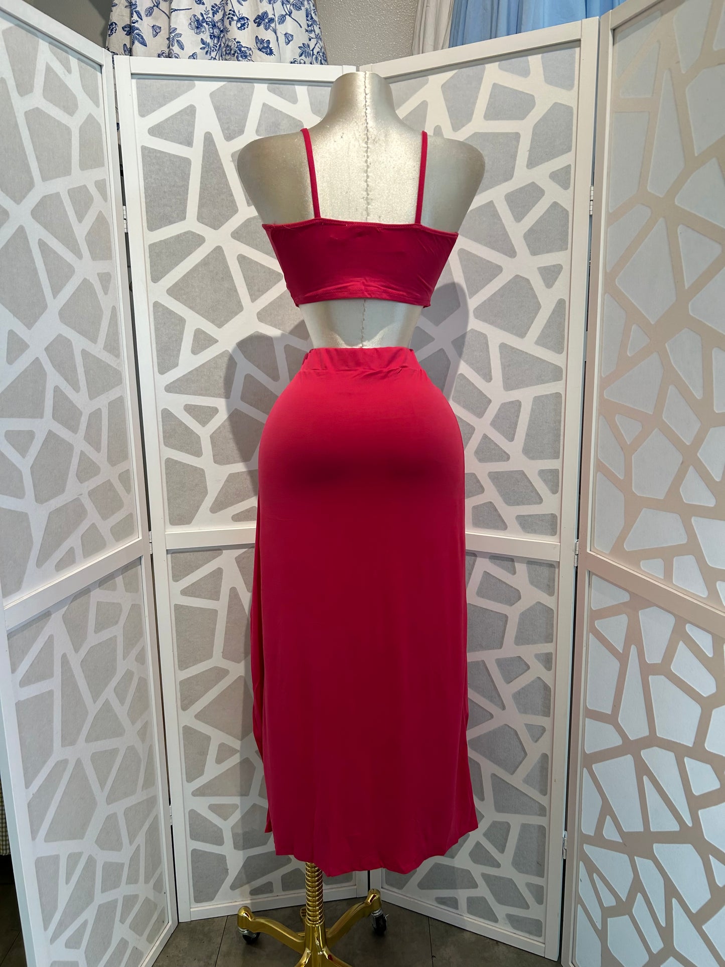 Hawaii two piece set (FUCHSIA PINK)
