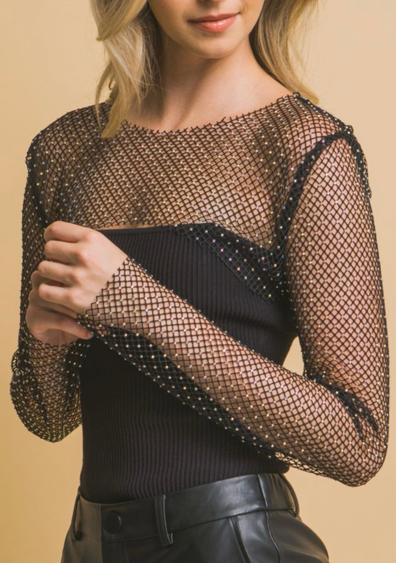 Rhinestone Sheer Shrug