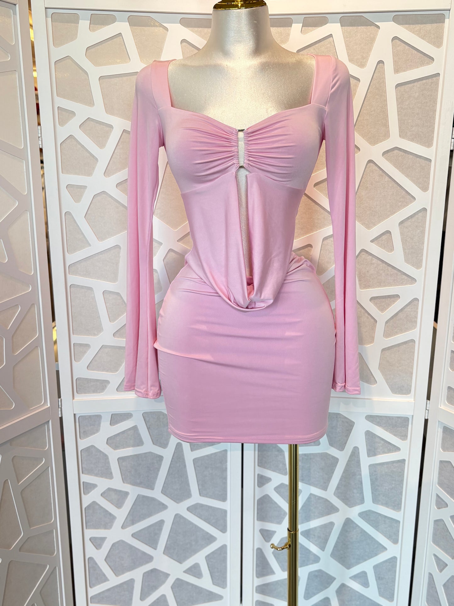 BE MINE FRONT CUT OUT DETAIL MINI DRESS