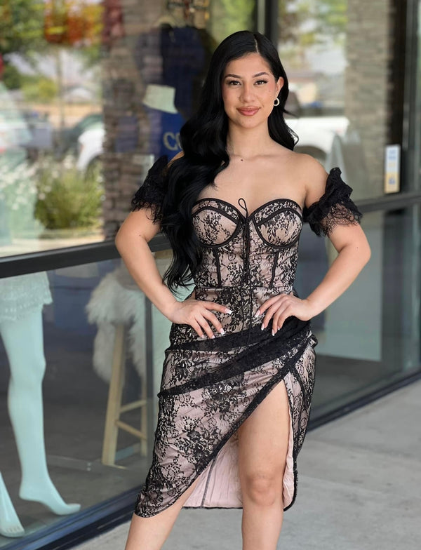 Corset lace sexy dress