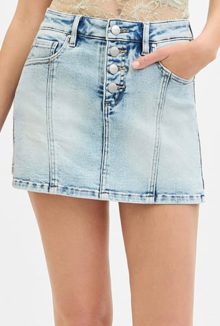 HIGH RISE BUTTON DOWN SKORTS