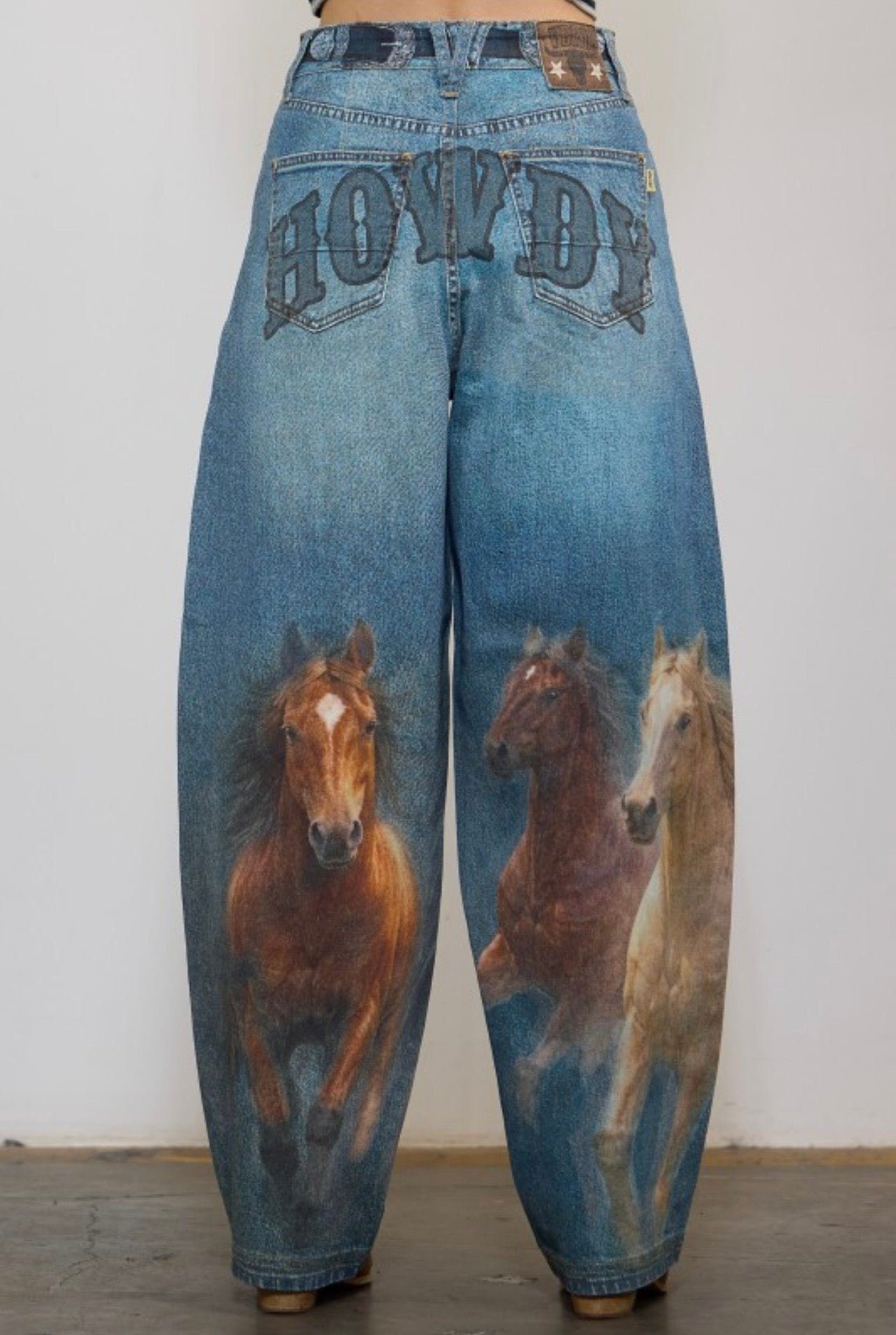 Howdy Horse Digital Print Vol 2 Baggy Jeans