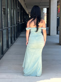 Sage maxi pearl dress