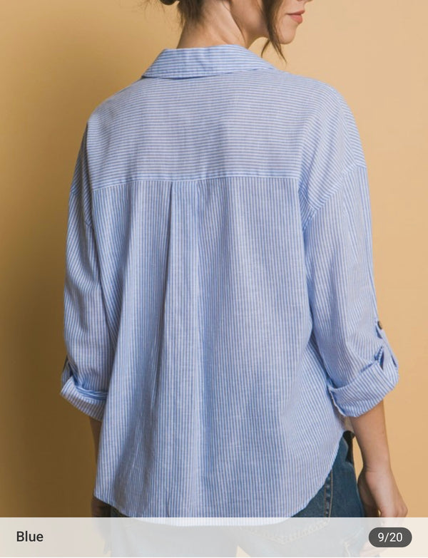 Button-Down Classic Stripe Shirt