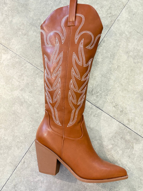 Western below the knee boots