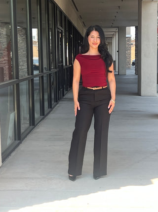Linen pants with belt