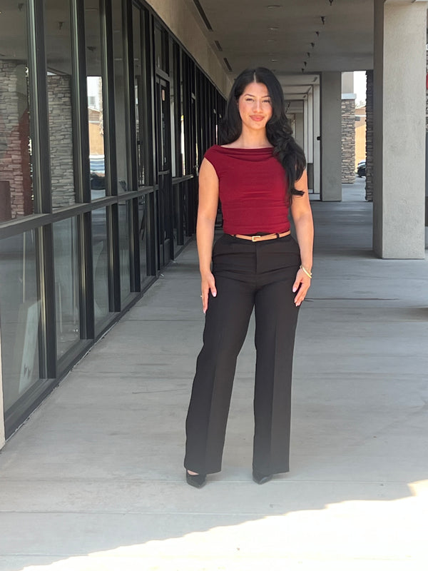 Linen pants with belt