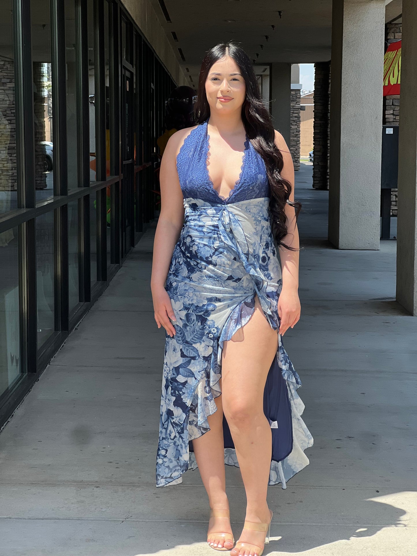 KEISHA LACE DETAIL MAXI DRESS