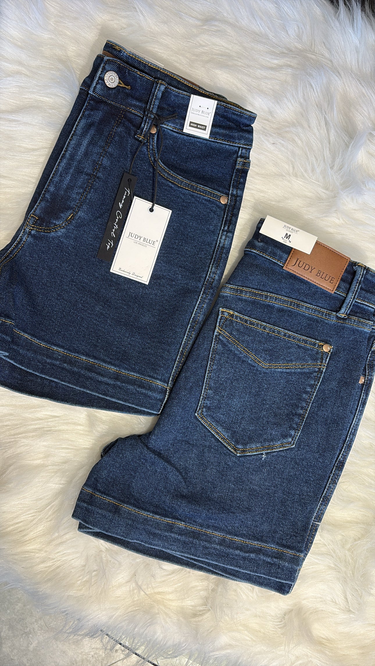 JUDY BLUE Dark Wash High Waisted Tummy Control Shorts