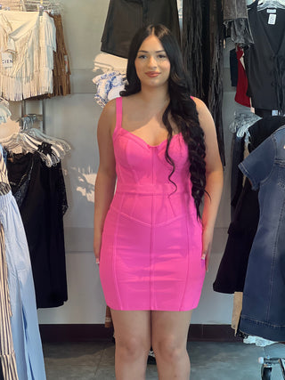Sweetheart Wide Strap Bandage Dress