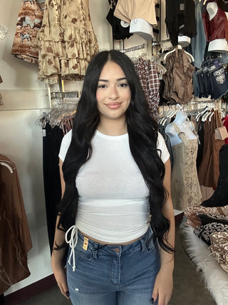 SARAHI BASIC SIDE RUCHED TOP