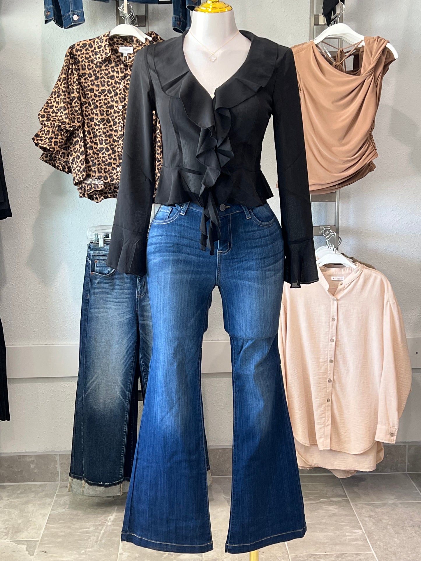 Petite Mid Rise Flare