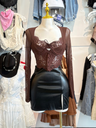Lace And Mesh Top