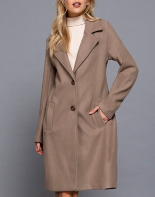 LONG SLEEVE A-LINE LONG COAT