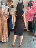 REYNA BANDAGE MIDI DRESS