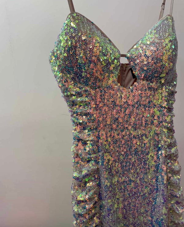 Sequin mesh dress