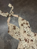 TAMARA HALTER LACE DETAIL MINI DRESS