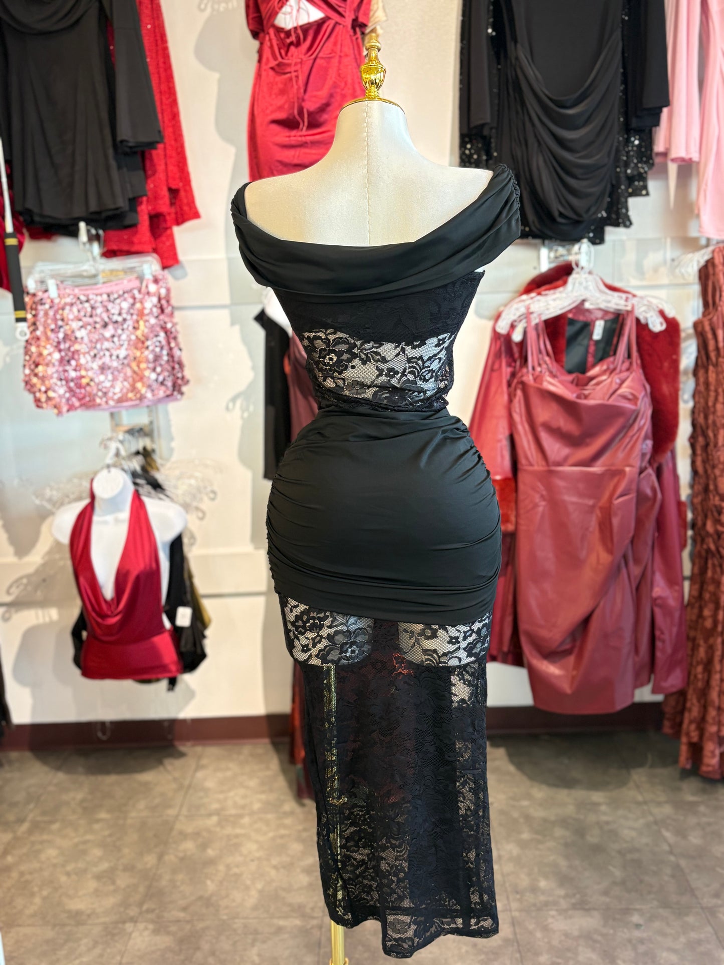 Sabrina lace dress