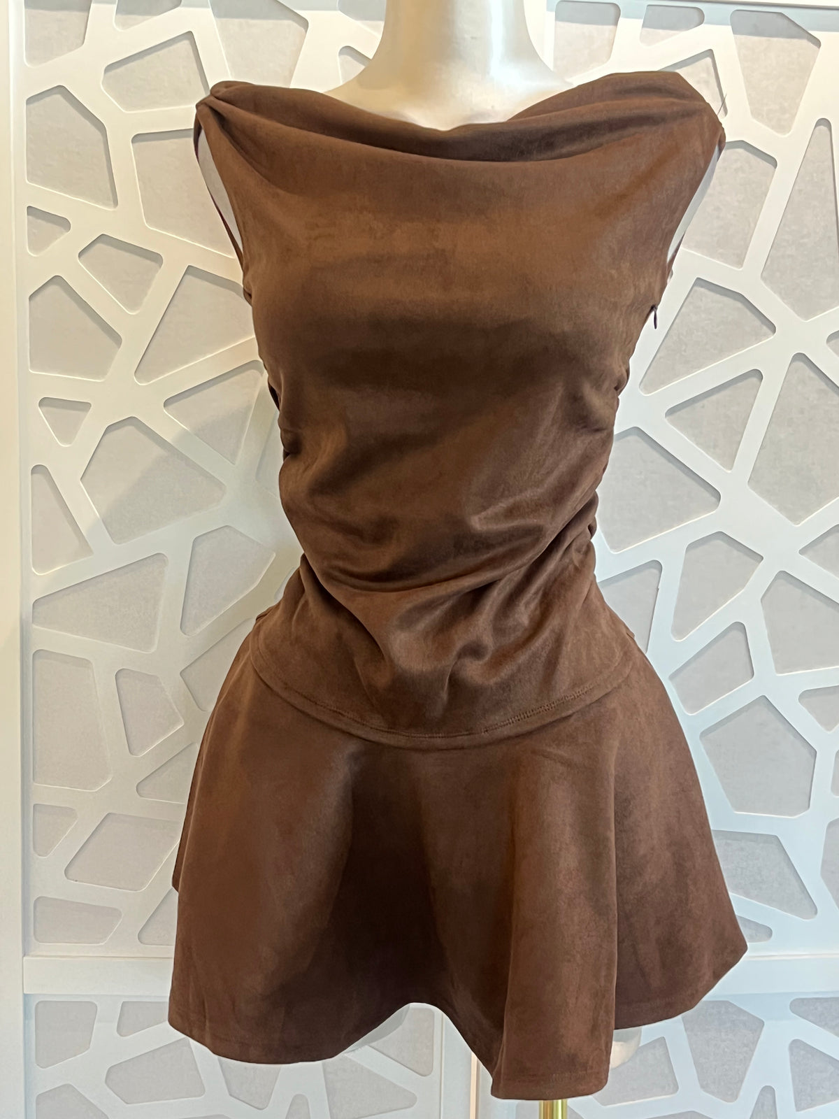 SUEDE MINI DRESS