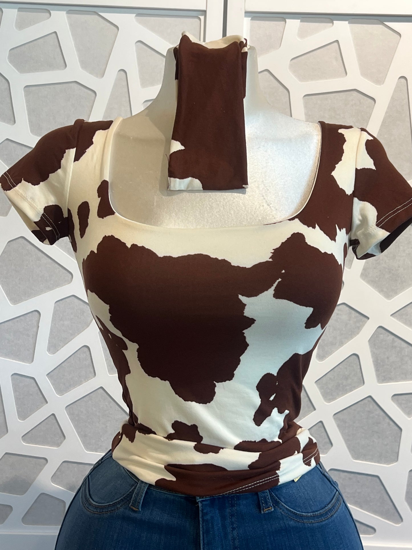 COW PRINT BASIC WITH HEAD BAND