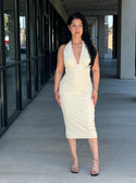 Ivory midi dress